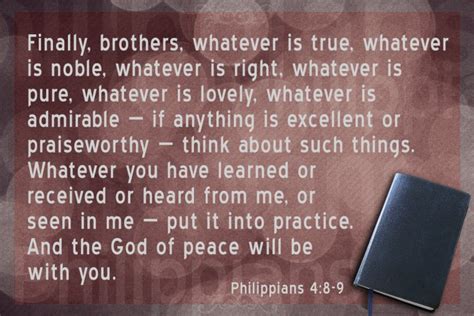 Philippians 4:8–9 .